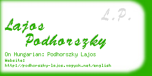 lajos podhorszky business card